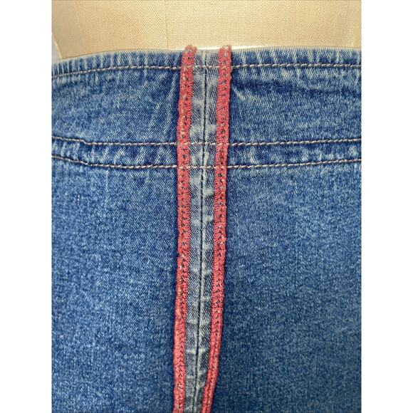 Motto Your Style Mantra Blue Denim Jean Swing Flare Aline Skirt Sz 20W - Picture 3 of 8